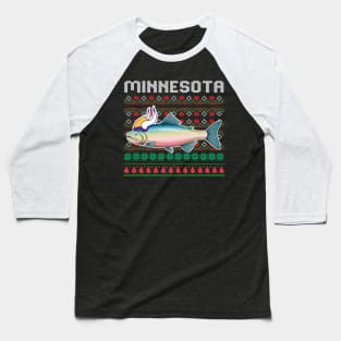 Ugly Christmas Minnesota Walleye vikings Baseball T-Shirt